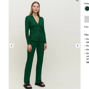 Reformation Green Pants - Elastic Waist Band Size M